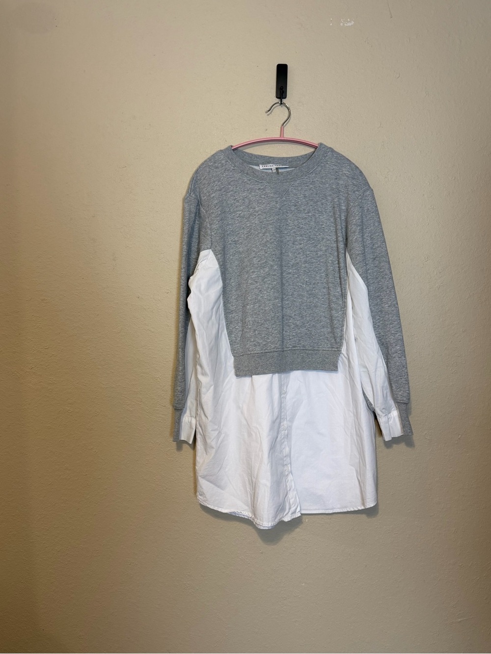 English Factory Poplin Combo Knit Dress Size‎ Small - Picture 2 of 8